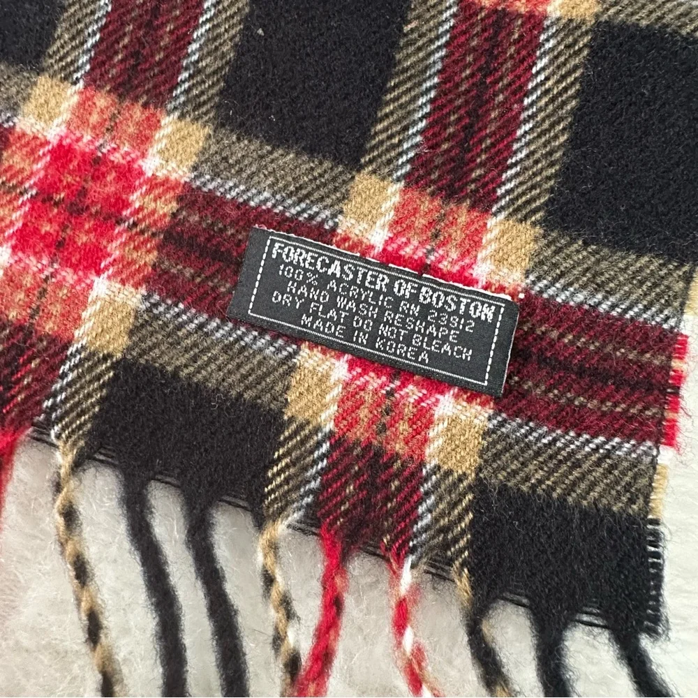 Forecaster of Boston Red Black Plaid Scarf